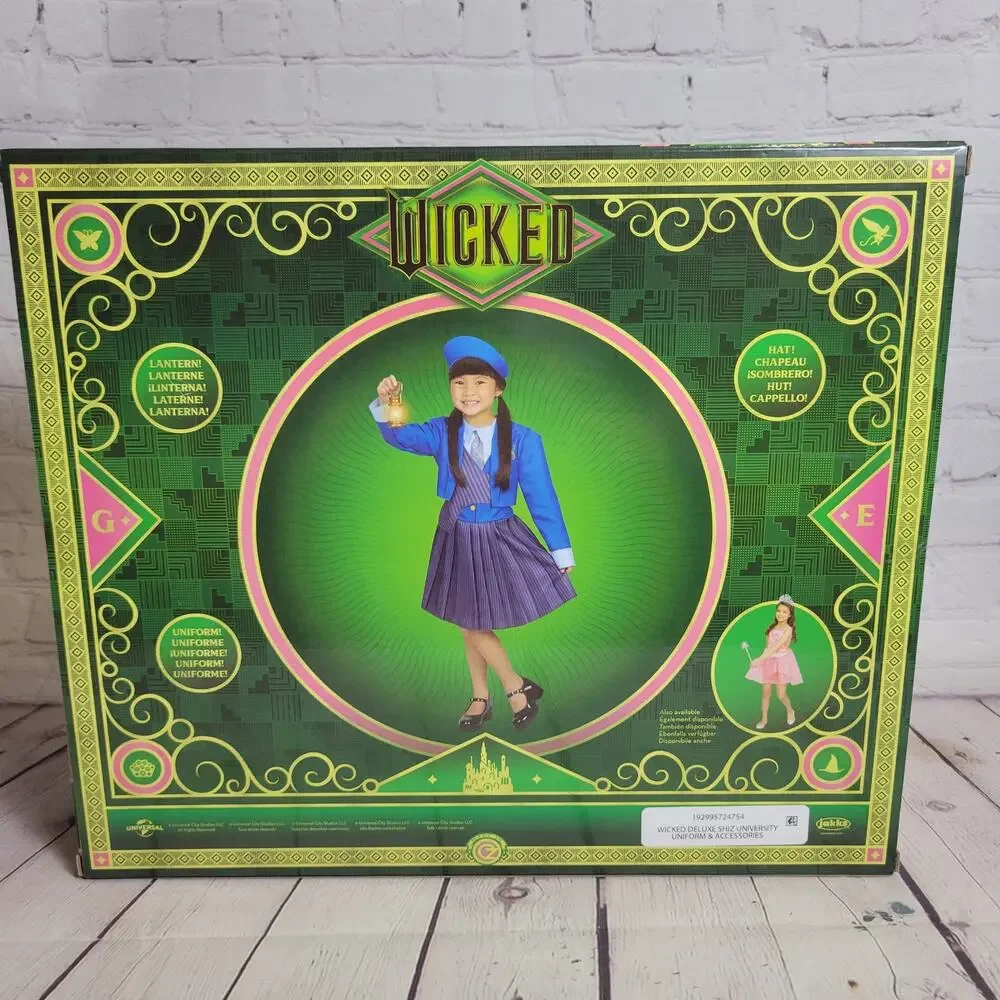 WICKED Shiz University Uniform Costume Hat Lantern NEW Girls 4-6X Dress Up